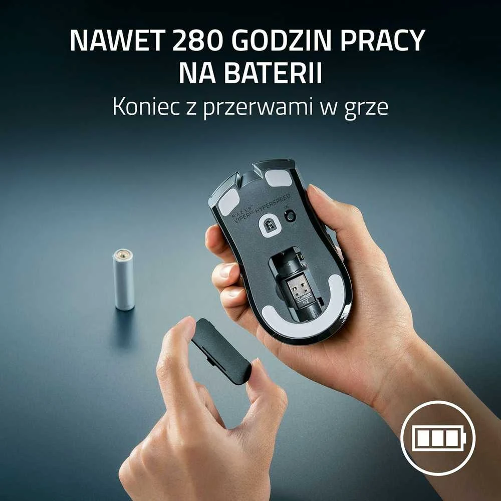 Razer | Viper V3 Hyperspeed | Wireless | Pelė žaidimams | 2.4GHz, Bluetooth | Juodas | No