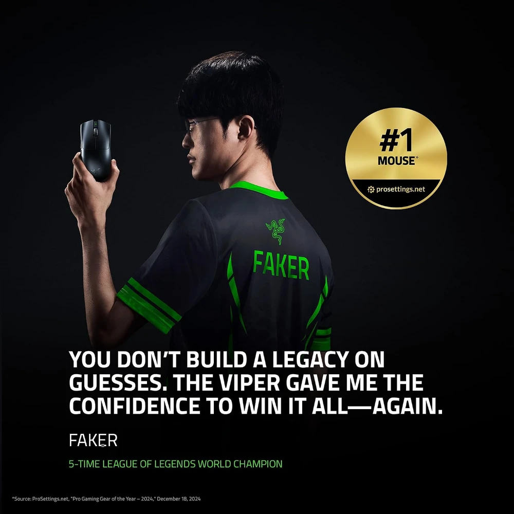 Razer | Viper V3 Pro | Pelė žaidimams | Faker Edition | Belaidė/Laidinė