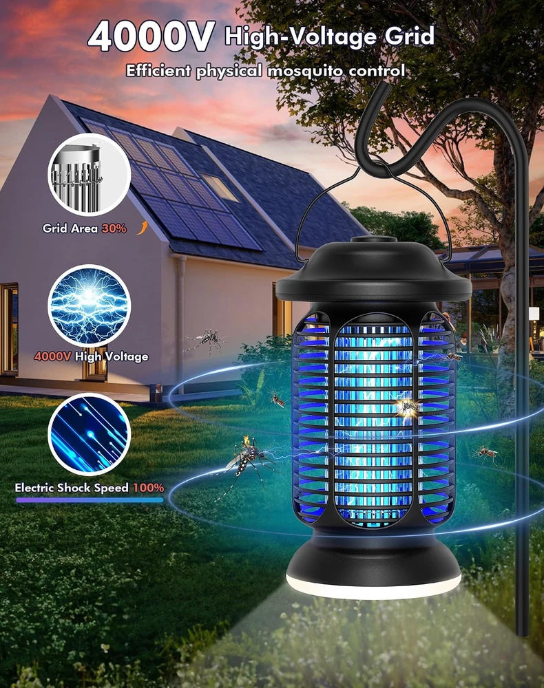 Regevo elektrinė vabzdžių gaudyklė su UV ir LED lempa, 20 W, 4000 V, IPX4, 26JN08