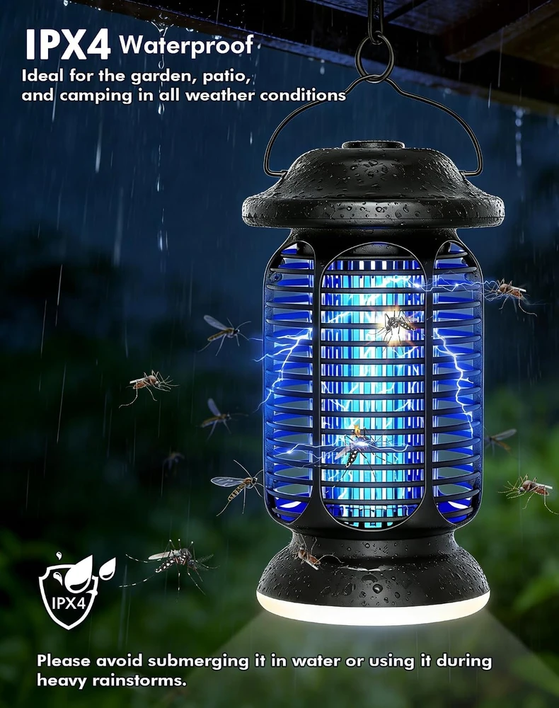 Regevo elektrinė vabzdžių gaudyklė su UV ir LED lempa, 20 W, 4000 V, IPX4, 26JN08