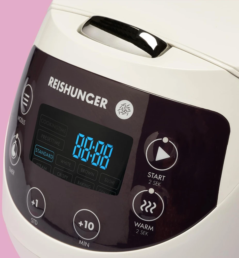 Reishunger mini ryžių viryklė ir garintuvas, baltas, 350 W, 0,6 l, 8 programų, 542-MDRK