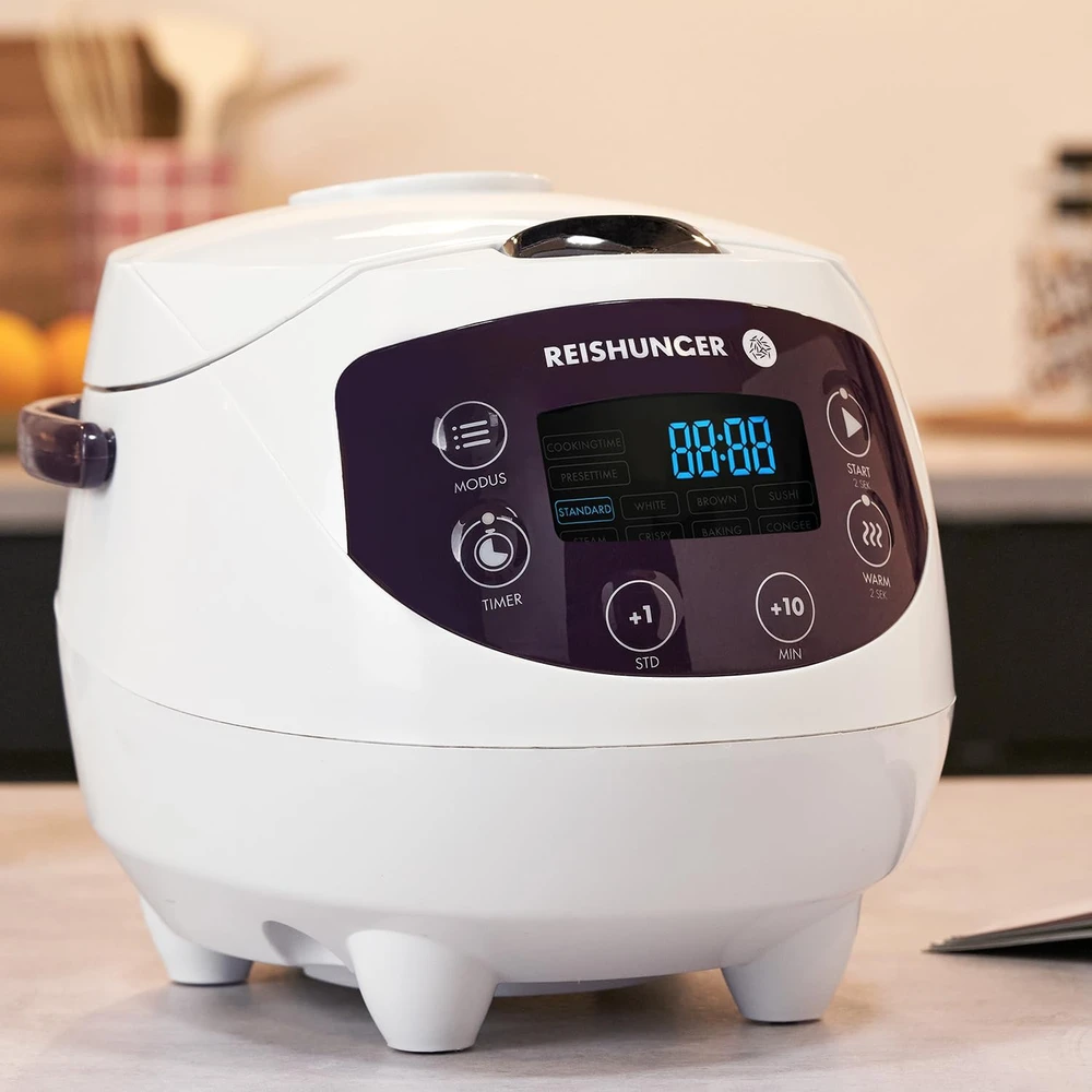 Reishunger mini ryžių viryklė ir garintuvas, baltas, 350 W, 0,6 l, 8 programų, 542-MDRK