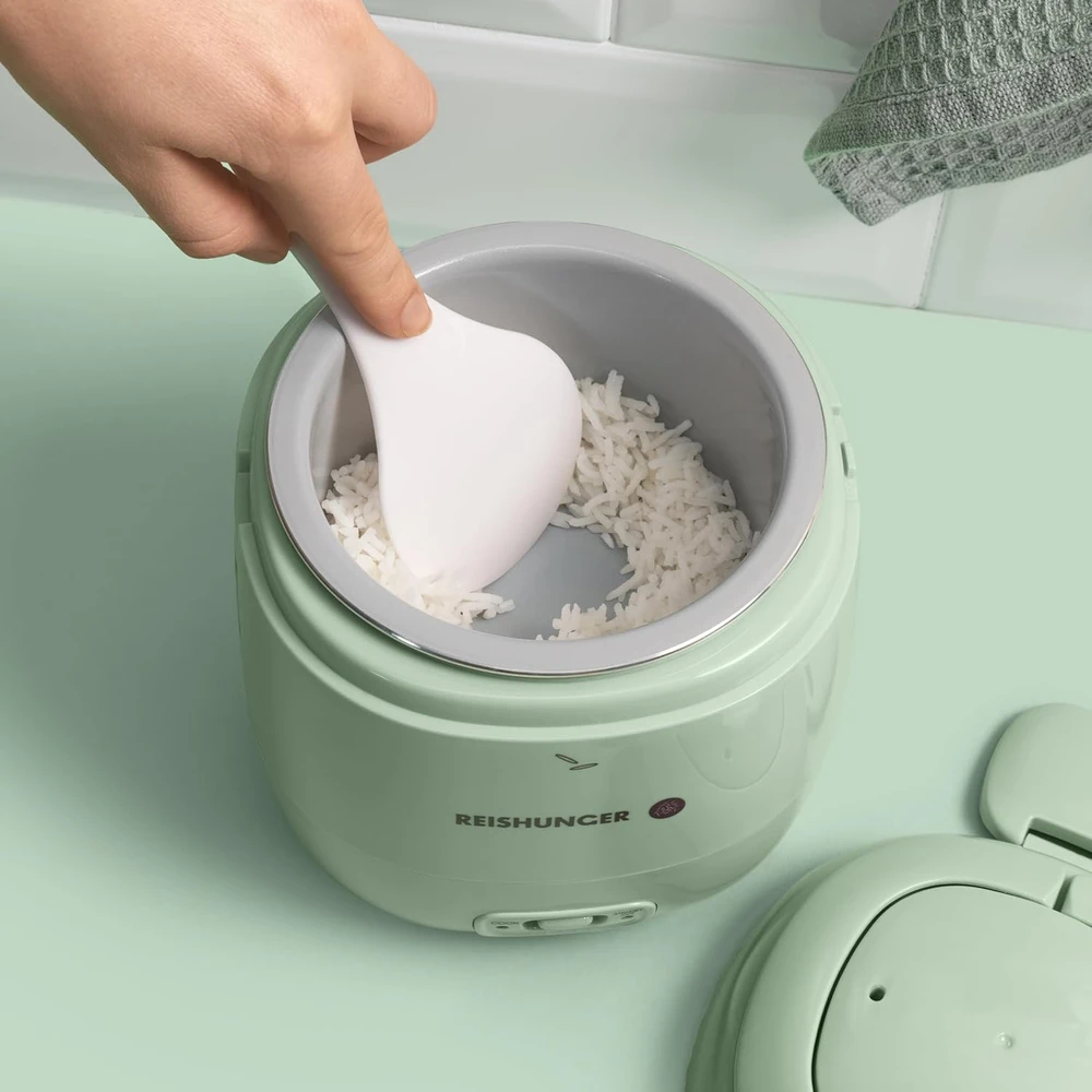 Reishunger mini ryžių viryklė, keramikinė danga, 0,3 l talpos, 120 W, žalia, 533-MRK-GRÜN