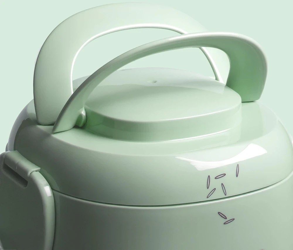 Reishunger mini ryžių viryklė, keramikinė danga, 0,3 l talpos, 120 W, žalia, 533-MRK-GRÜN