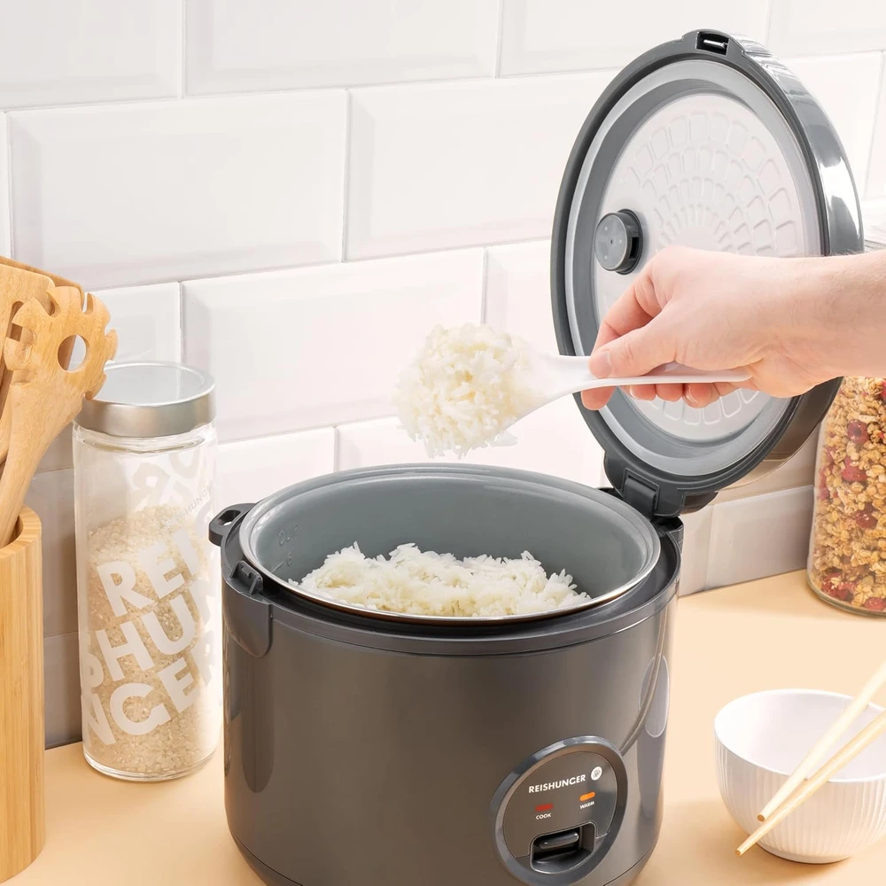Reishunger ryžių viryklė ir garintuvas 1,2 l, 500 W, 533-RK-KER-Juodas