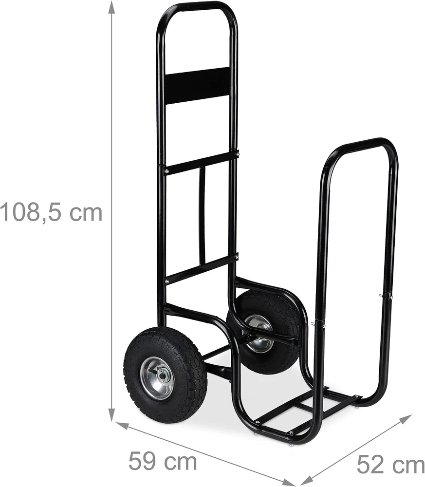 Relaxdays malkų vežimėlis su pneumatinėmis padangomis, 60 kg, 10038466