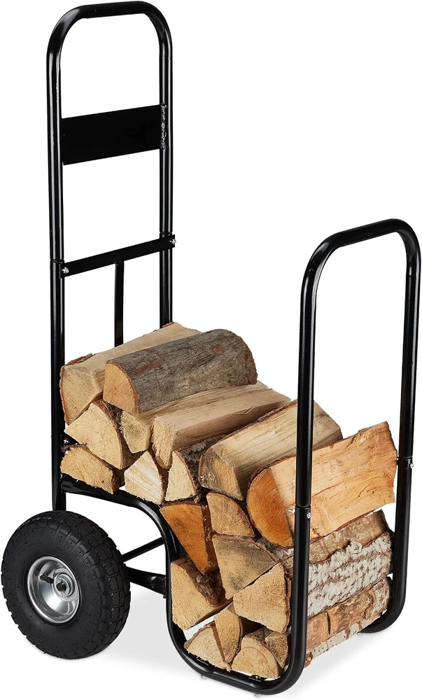Relaxdays malkų vežimėlis su pneumatinėmis padangomis, 60 kg, 10038466