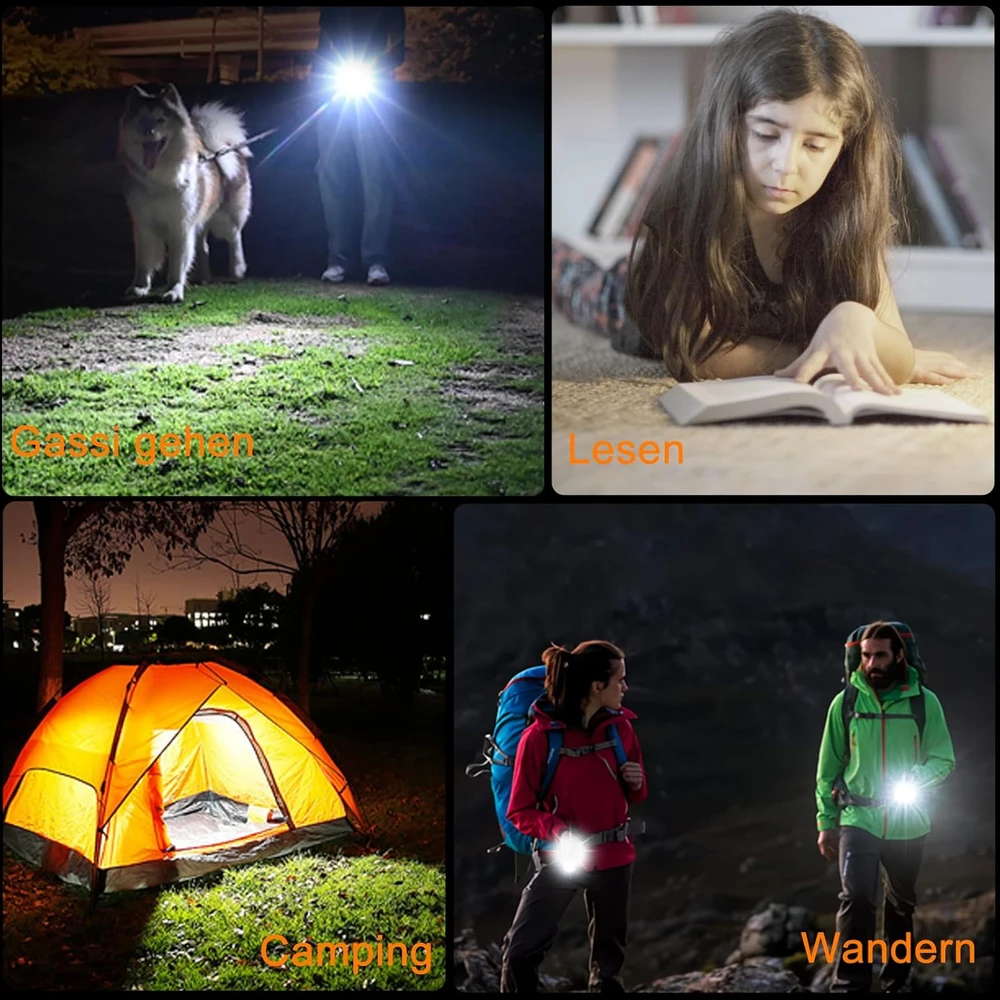 Relybo LED žibintuvėlis 1000000 lm, reguliuojamo ryškumo, įkraunamas, IPX6, GT221