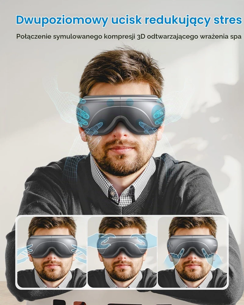 RENPHO akių masažuoklis Eyeris 2 R-G006 su šildymu, vibracija ir Bluetooth