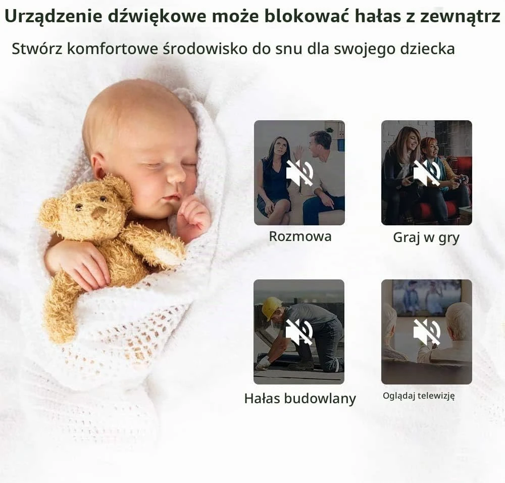 RENPHO baltojo triukšmo aparatas su 29 garsais ir 8 naktinėmis lemputėmis RP-WNM009