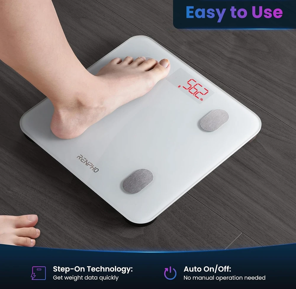 RENPHO išmaniosios kūno sudėties svarstyklės su Bluetooth, 180 kg, ES-26M