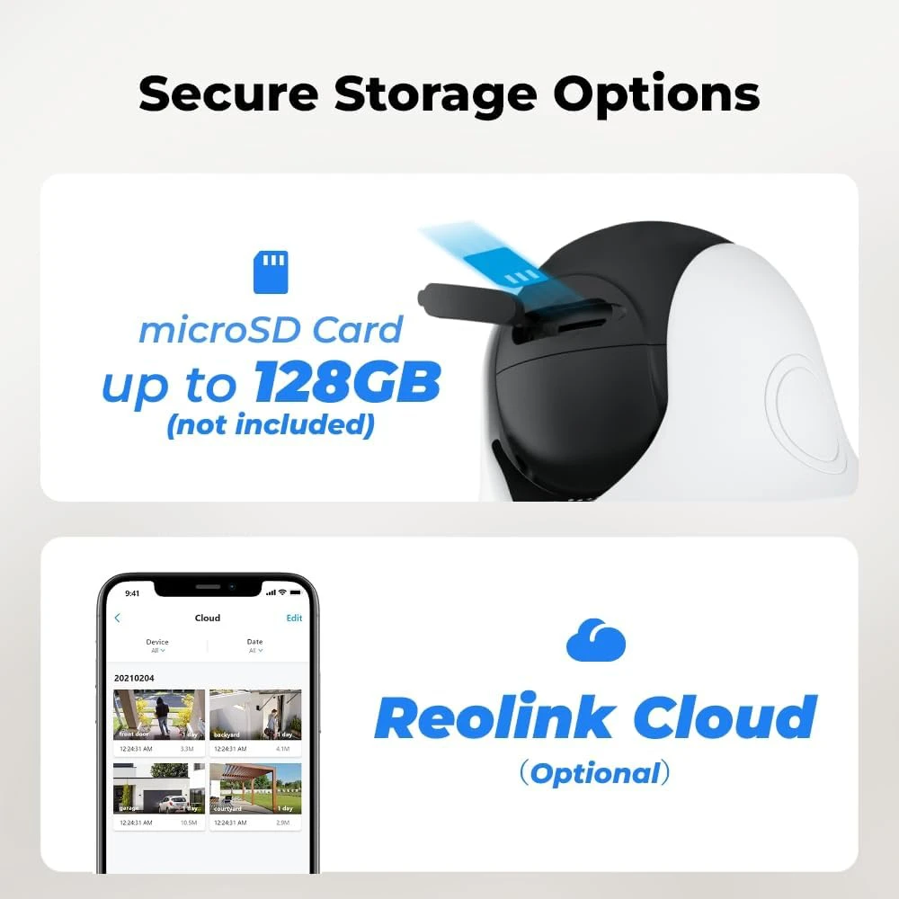 Reolink belaidė išorinė stebėjimo kamera Wi-Fi, 3 MP, saulės baterija, sukiojama, Argus PT Lite