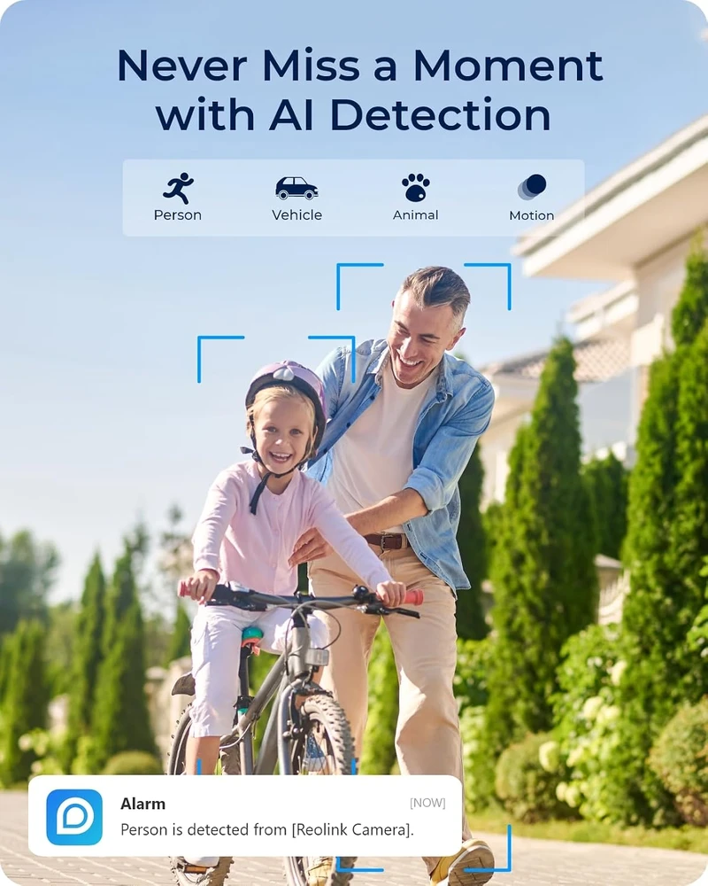 Reolink belaidė lauko Wi-Fi kamera 4K 8 MP su 6x hibridiniu priartinimu Argus Track+SP