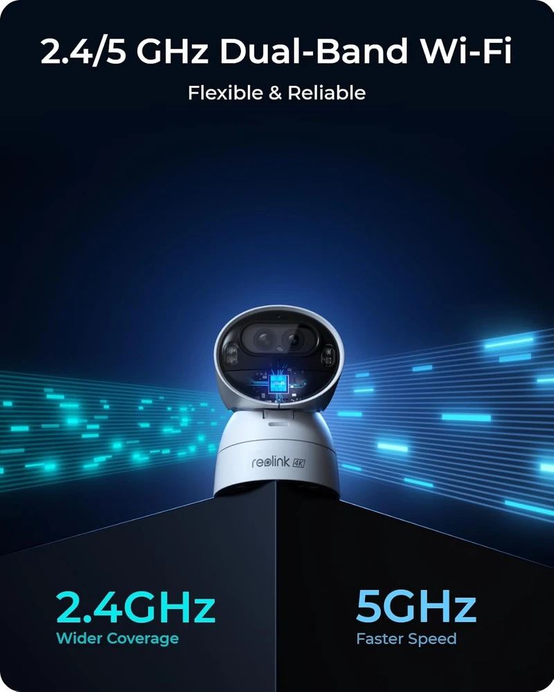 Reolink belaidė lauko Wi-Fi kamera 4K 8 MP su 6x hibridiniu priartinimu Argus Track+SP