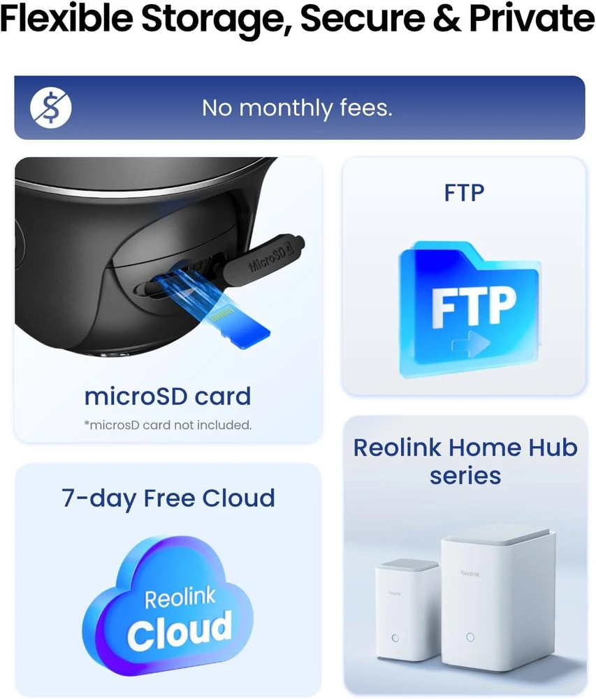Reolink belaidė saulės energija maitinama IP saugumo kamera 5 MP, pasukama 355°, Wi-Fi 2.4/5 GHz, Argus PT+SP-B