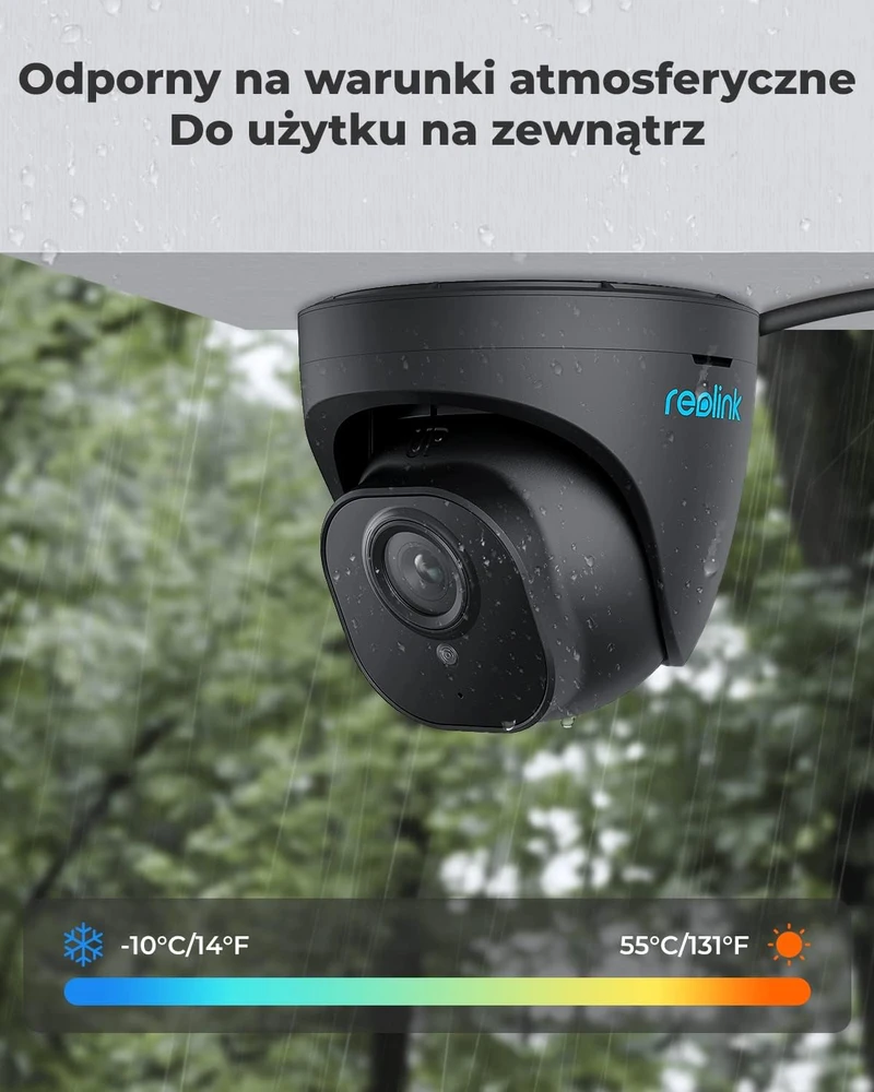 Reolink išorinė IP vaizdo stebėjimo kamera PoE, 5 MP, naktinis matymas, garso įrašymas, RLC-520A-B