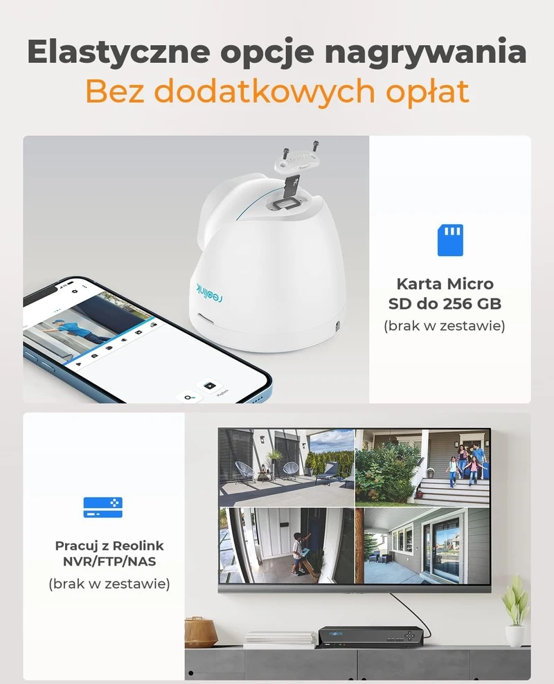 Reolink kupolinė IP stebėjimo kamera 4K 8 MP PoE su žmonių ir transporto priemonių aptikimu RLC-820A