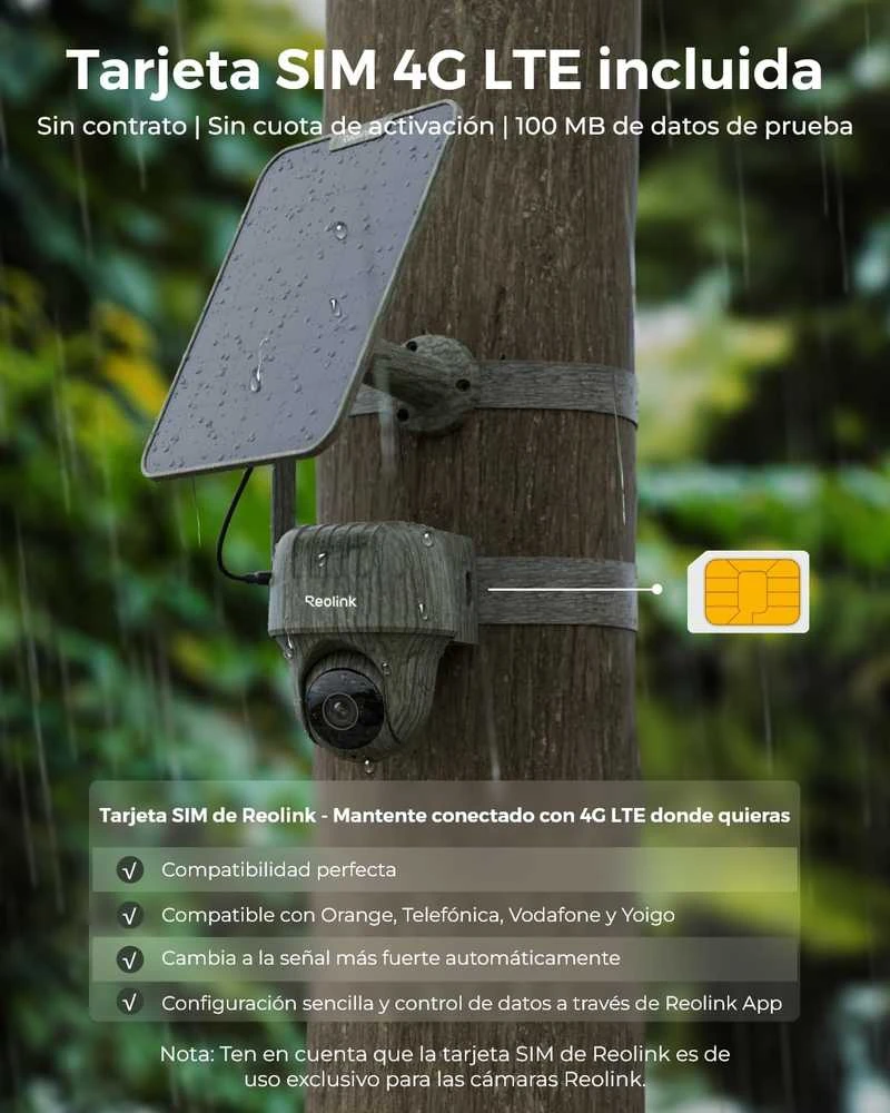 Reolink lauko 4K IP vaizdo stebėjimo kamera su 4G LTE, naktiniu matymu, judesio sensoriais, saulės paneliu, Go Ranger PT+SP2