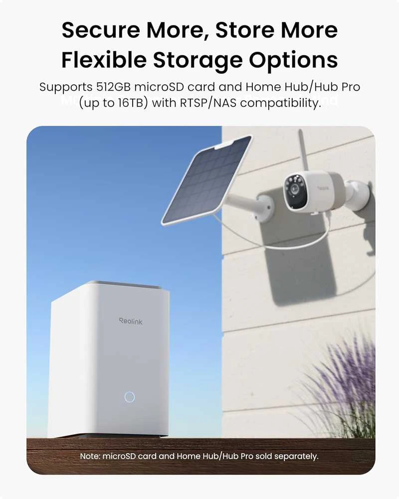 Reolink lauko apsaugos kamera 4 MP, 20000 mAh akumuliatorius, Wi-Fi 6, saulės modulis, Reolink Altas+Reolink Solar Panel 2