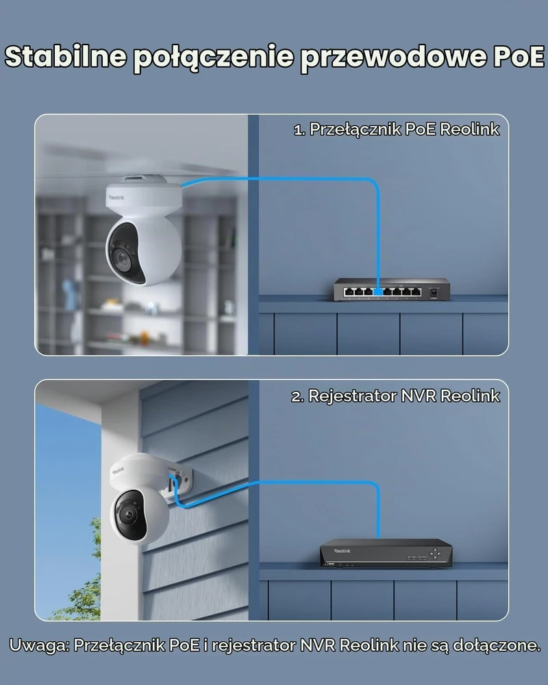 Reolink lauko IP kamera 4K PoE su spalviniu naktiniu matymu E1 Outdoor SE PoE