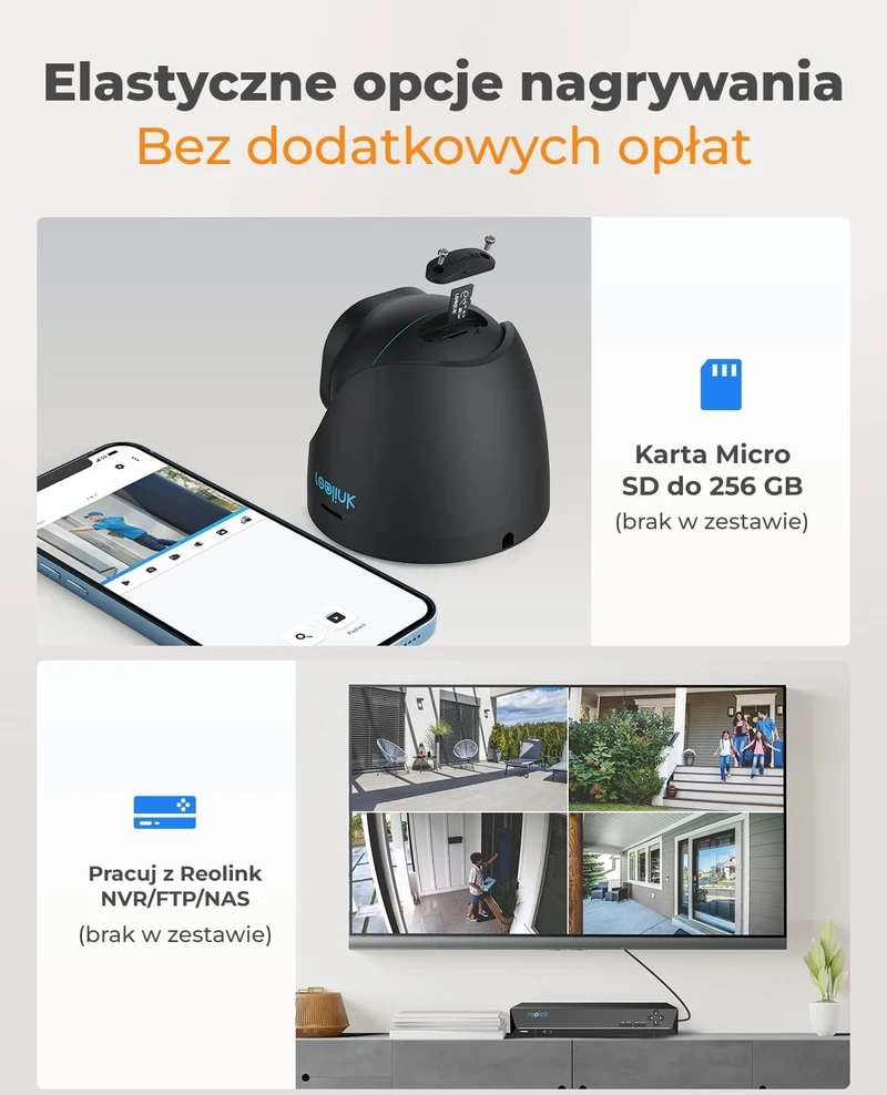 Reolink lauko kupolinė IP kamera 4K 8 MP su PoE ir žmonių aptikimu RLC-820A-B