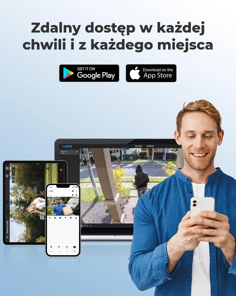 Reolink lauko PoE IP kameros 4K 8 MP su žmonių ir transporto priemonių aptikimu, 2 vnt., RLC-810A-2pack