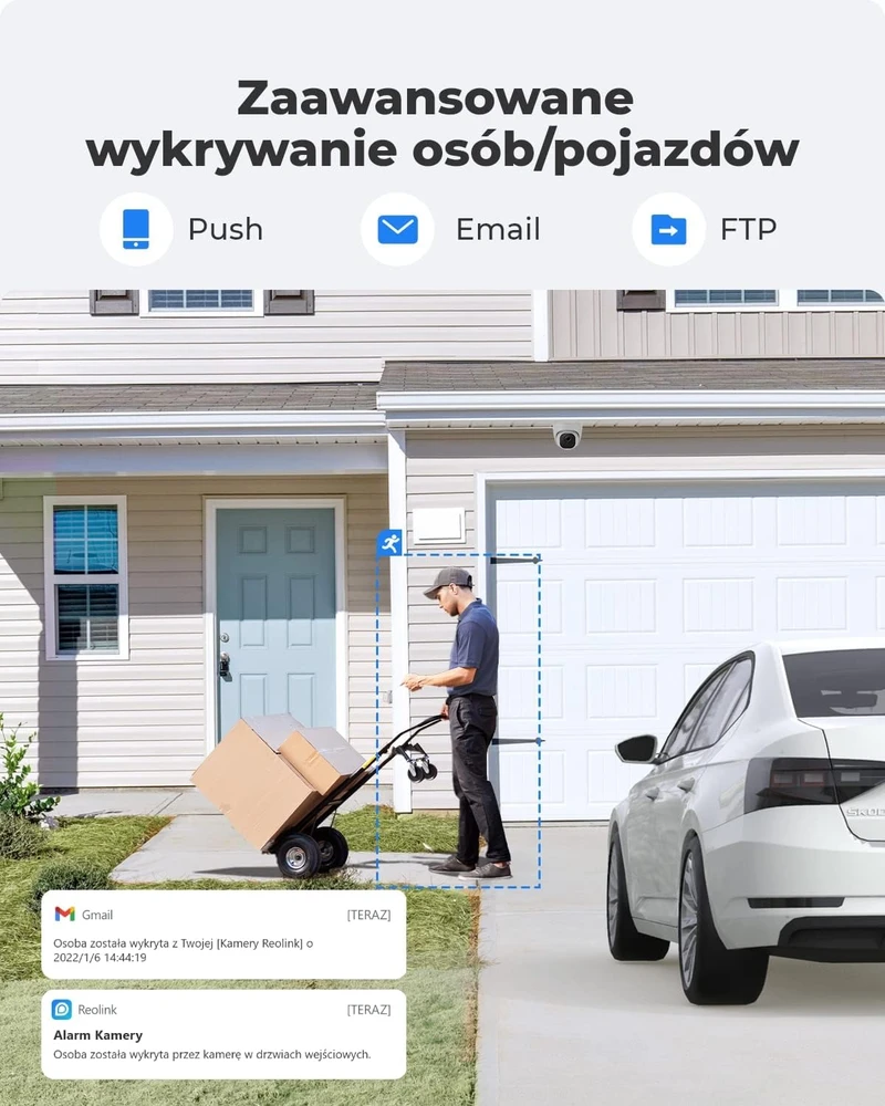 Reolink lauko PoE kamera 5 MP su žmonių ir transporto priemonių aptikimu RLC-520A-2 Pack