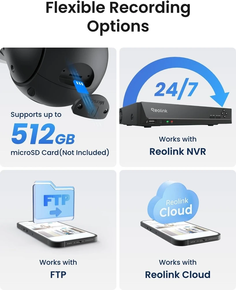 Reolink lauko PTZ IP kamera TrackMix POE-G, 4K, su dviem objektyvais ir 6x hibridiniu priartinimu