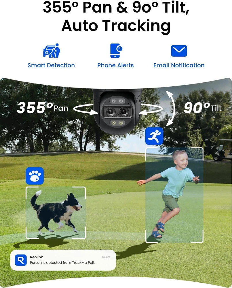 Reolink lauko PTZ IP kamera TrackMix POE-G, 4K, su dviem objektyvais ir 6x hibridiniu priartinimu