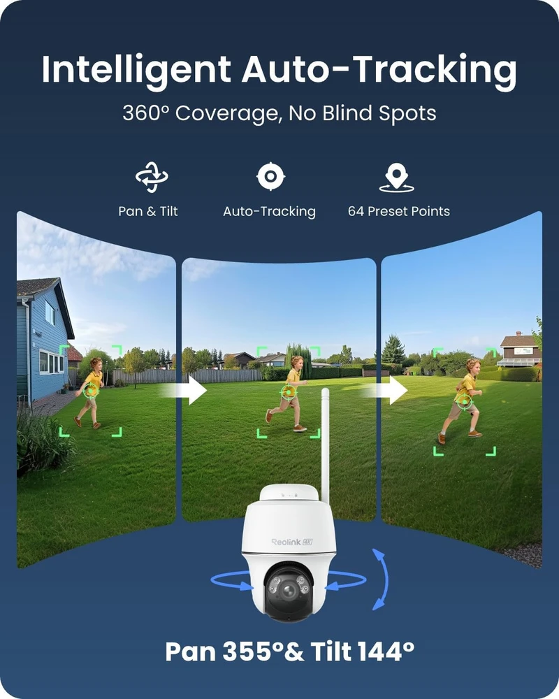Reolink lauko PTZ vaizdo kamera Argus PT Ultra-EU+SP, 4K 8 MP, Wi-Fi