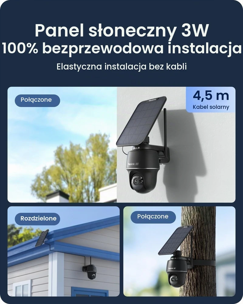 Reolink lauko PTZ Wi-Fi kamera 4K 8 MP su saulės skydeliu Argus PT Ultra-B