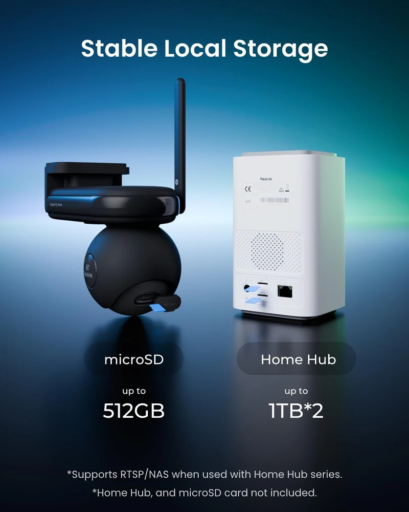 Reolink lauko stebėjimo kamera 4K, Wi-Fi 6, saulės baterija, naktinis matymas, Altas PT Ultra juoda