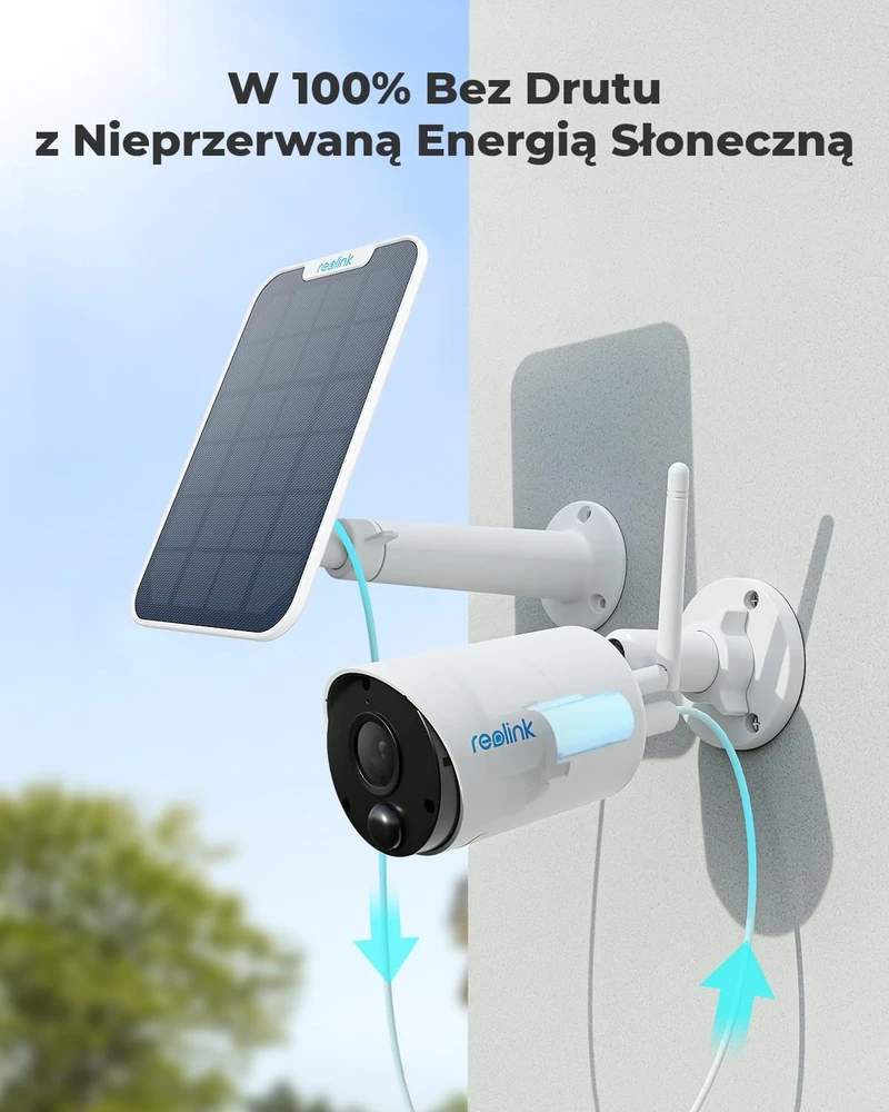 Reolink lauko Wi-Fi stebėjimo kamera Argus Eco 1080p su saulės skydeliu EU-Argus Eco w solar-SR2