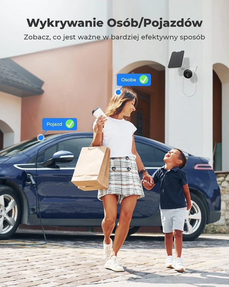 Reolink lauko Wi-Fi stebėjimo kamera Argus Eco 1080p su saulės skydeliu EU-Argus Eco w solar-SR2