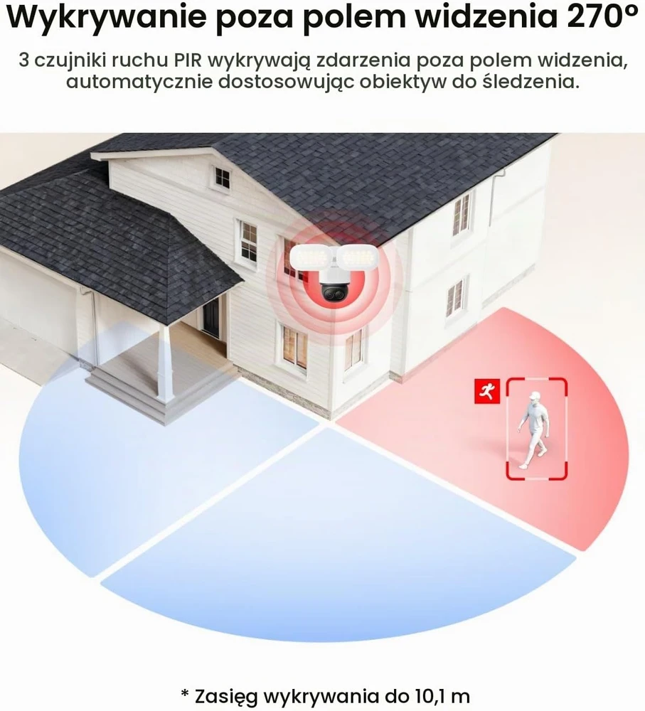 Reolink lauko Wi-Fi stebėjimo kamera su prožektoriumi 4K PTZ ir 6x priartinimu TrackFlex Floodlight WiFi