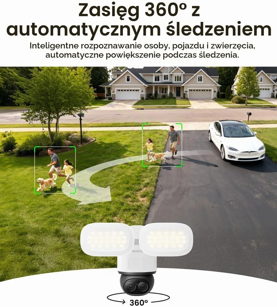 Reolink lauko Wi-Fi stebėjimo kamera su prožektoriumi 4K PTZ ir 6x priartinimu TrackFlex Floodlight WiFi