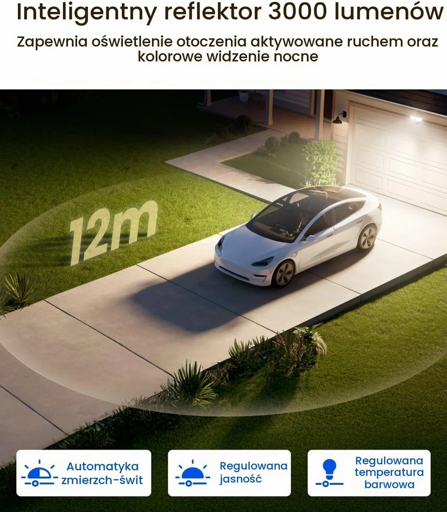 Reolink lauko Wi-Fi stebėjimo kamera su prožektoriumi 4K PTZ ir 6x priartinimu TrackFlex Floodlight WiFi