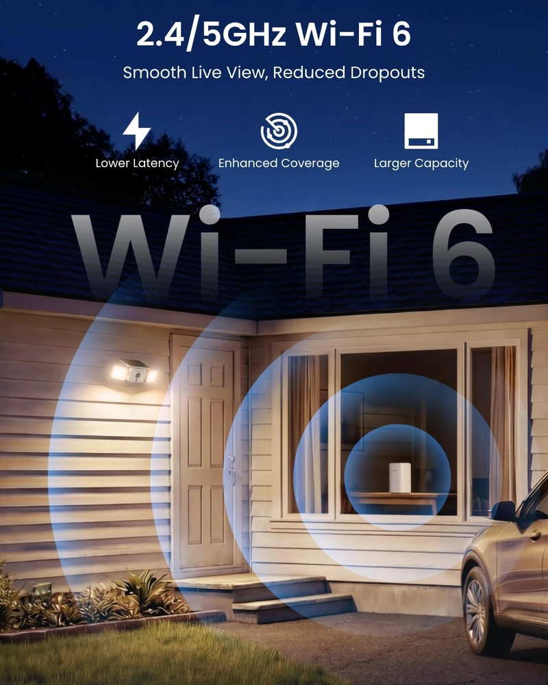 Reolink saulės energija maitinama lauko kamera su prožektoriumi 2K 4 MP Wi-Fi 6