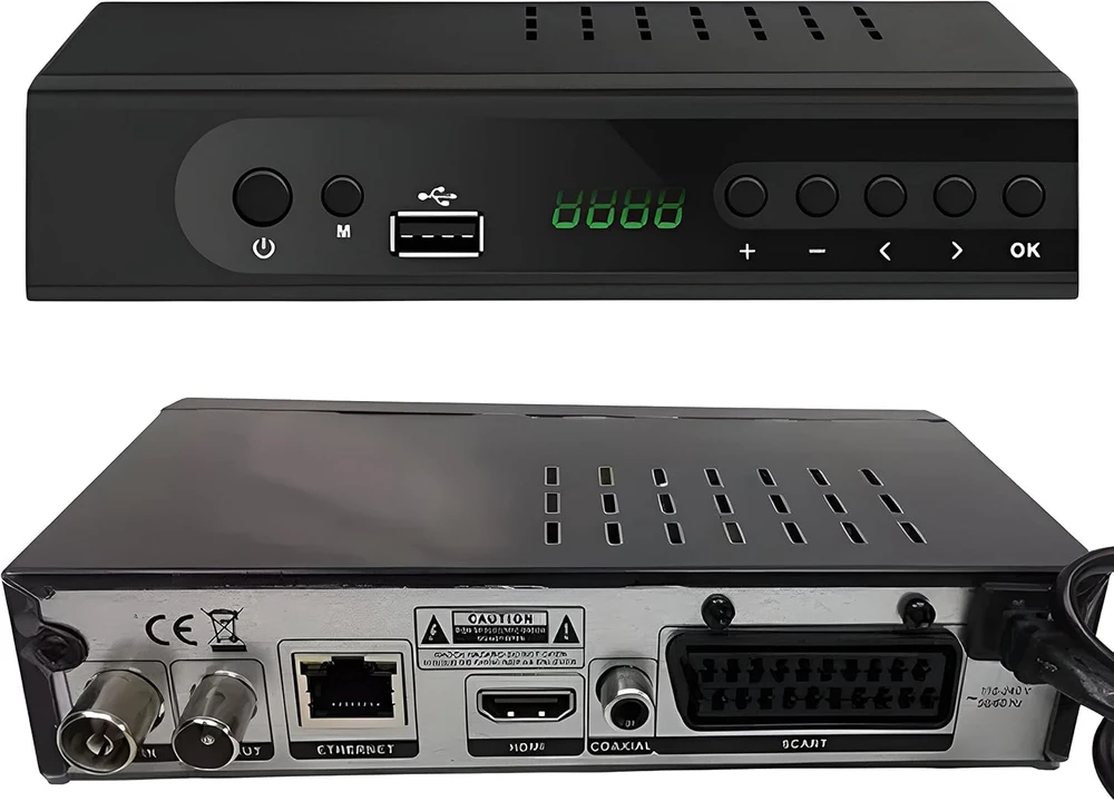 Televizorius Retoo Antžeminės televizijos dekoderis, hd dvb-t2 hevc h.265 - e255-1