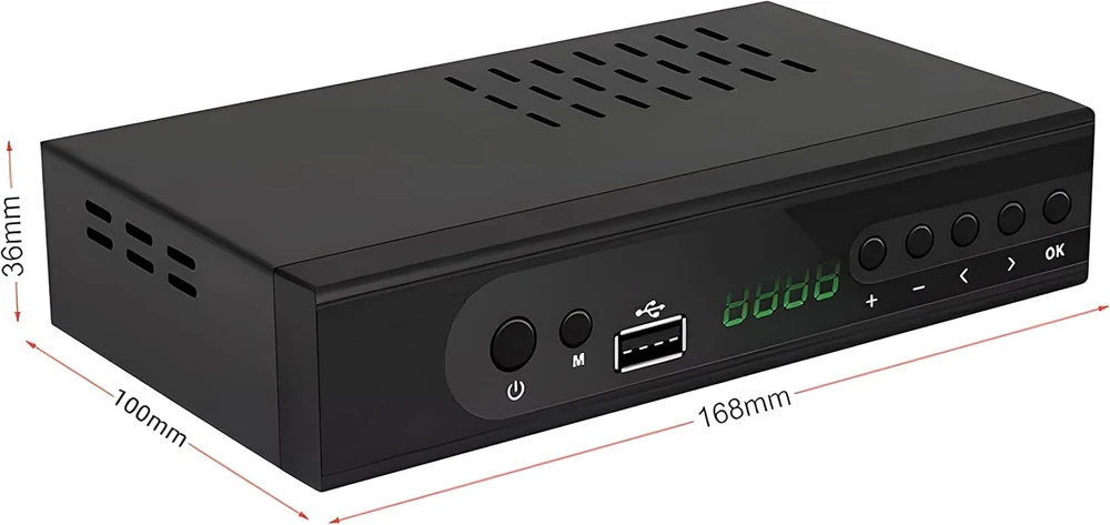 Televizorius Retoo Antžeminės televizijos dekoderis, hd dvb-t2 hevc h.265 - e255-1