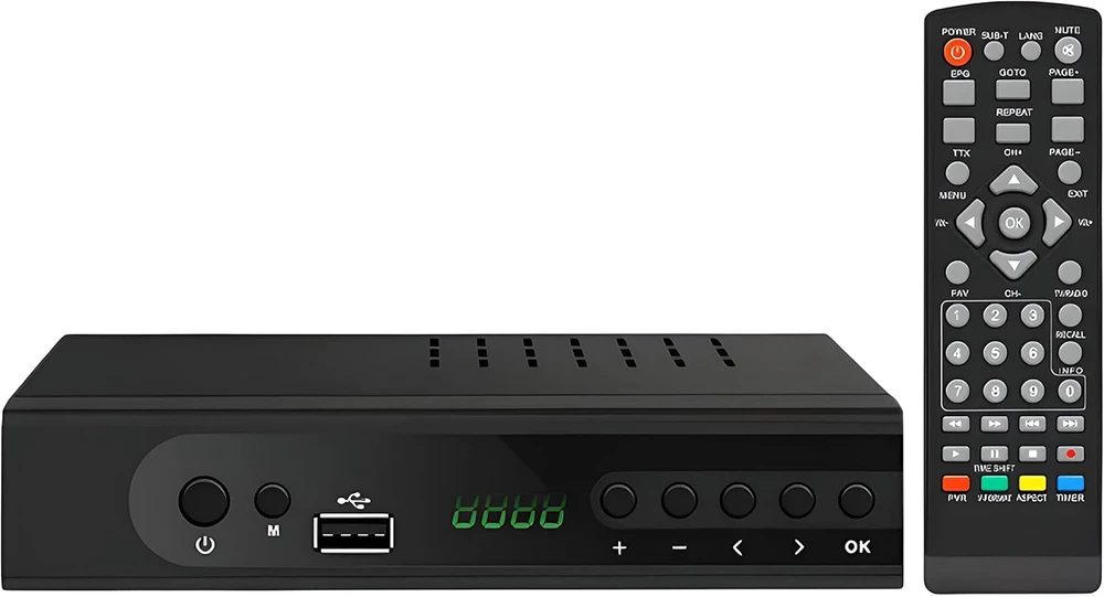 Televizorius Retoo Antžeminės televizijos dekoderis, hd dvb-t2 hevc h.265 - e255-1
