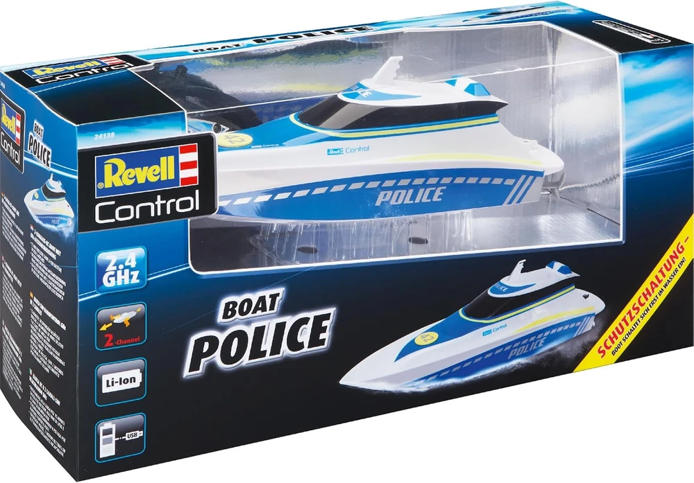 Revell Control X-treme nuotoliniu būdu valdoma policijos valtis 2,4 GHz 350 mm 24138