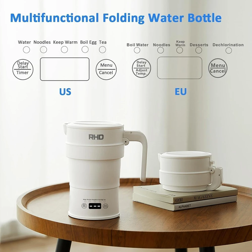 RHD sulankstomas kelioninis elektrinis virdulys 700 ml, 1000 W, XM-FK100