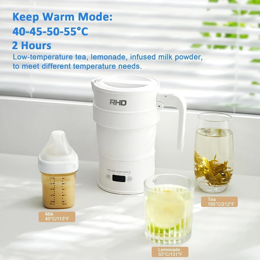 RHD sulankstomas kelioninis elektrinis virdulys 700 ml, 1000 W, XM-FK100
