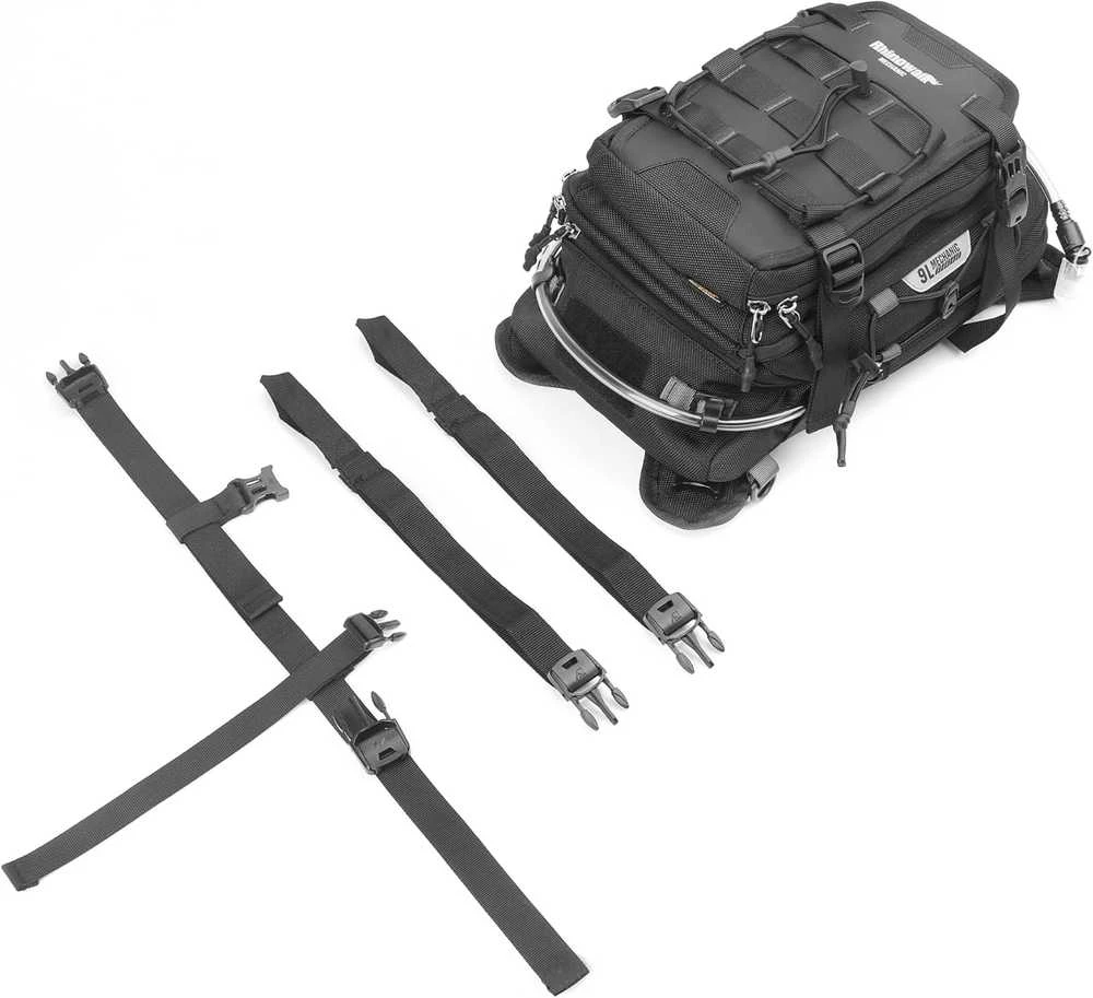 Rhinowalk motociklo bako krepšys su MOLLE sistema, 1,5 l, juodas