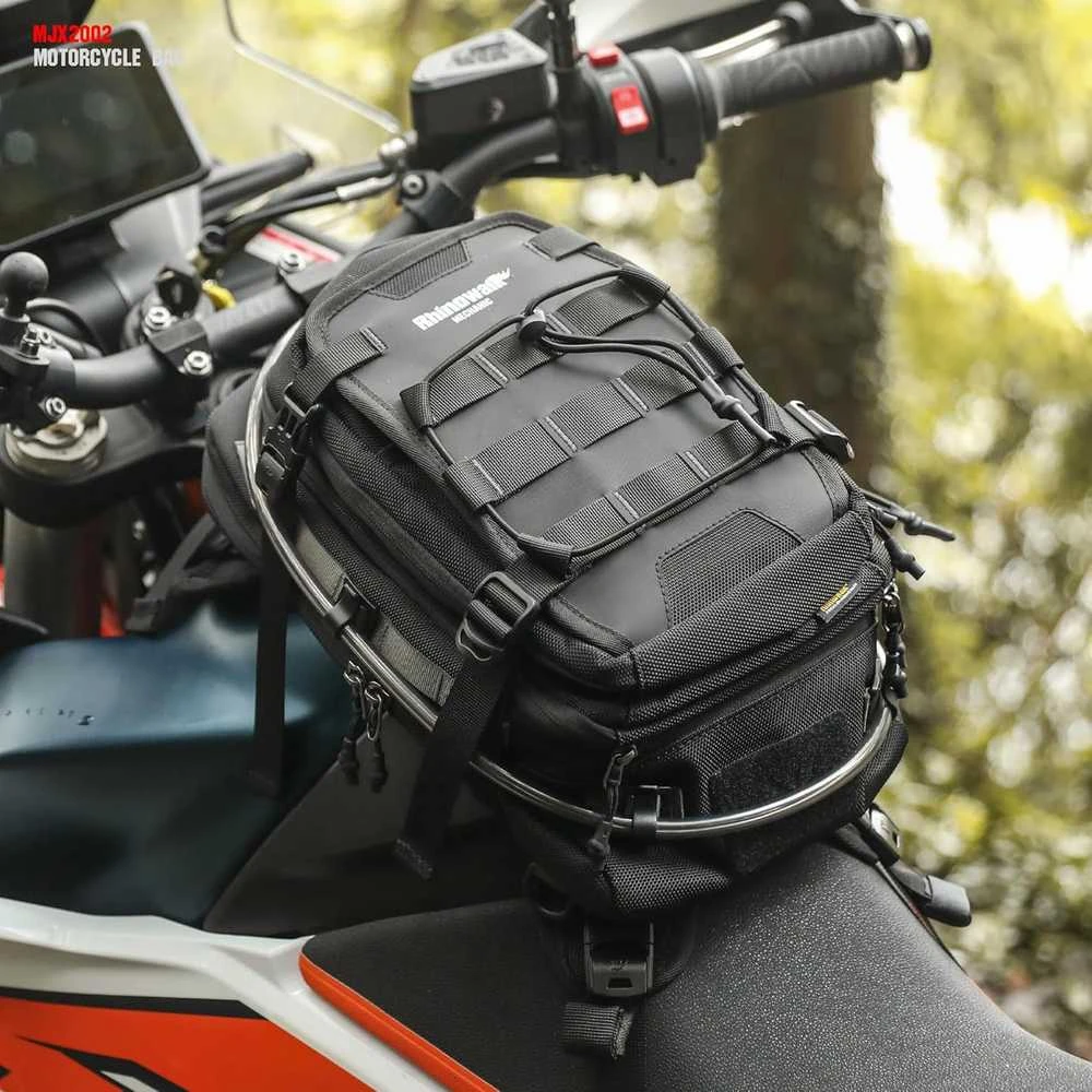 Rhinowalk motociklo bako krepšys su MOLLE sistema, 1,5 l, juodas