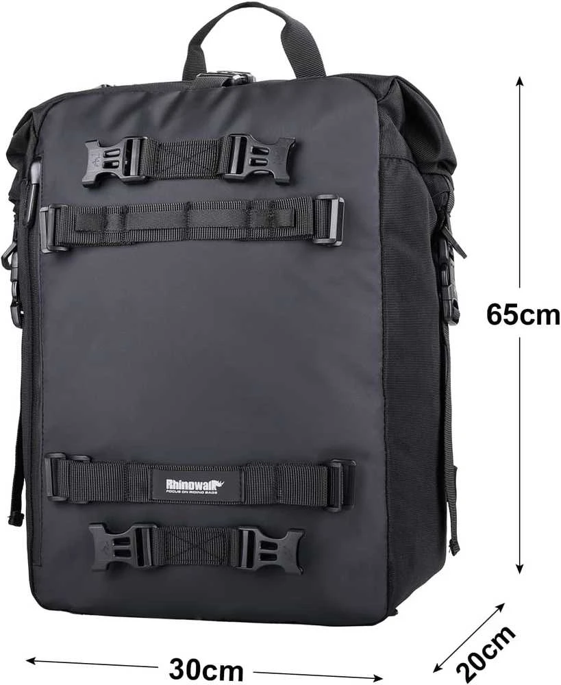 Rhinowalk vandeniui atspari daugiafunkcė motociklo bagažinė 30 l juoda X216Bl-30L