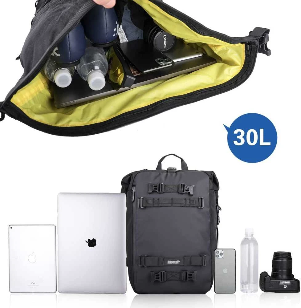 Rhinowalk vandeniui atspari daugiafunkcė motociklo bagažinė 30 l juoda X216Bl-30L