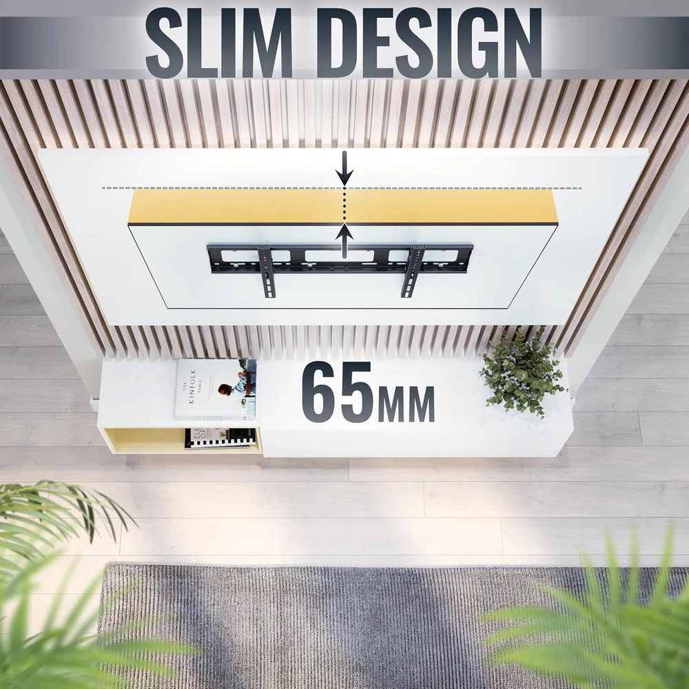 RICOO pakreipiamas sieninis televizoriaus laikiklis 37–75 colių iki 100 kg, VESA 600 × 400 mm R17