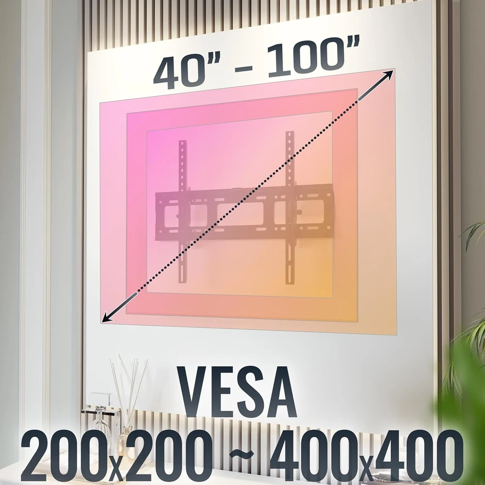 RICOO televizoriaus sieninis laikiklis 40–80 colių ekranams, VESA 700 × 400, R07